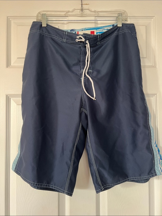 Mossimo Supply Co. Other - Mossimo Supply Co. Navy Swim Board Shorts with Light Blue Trim